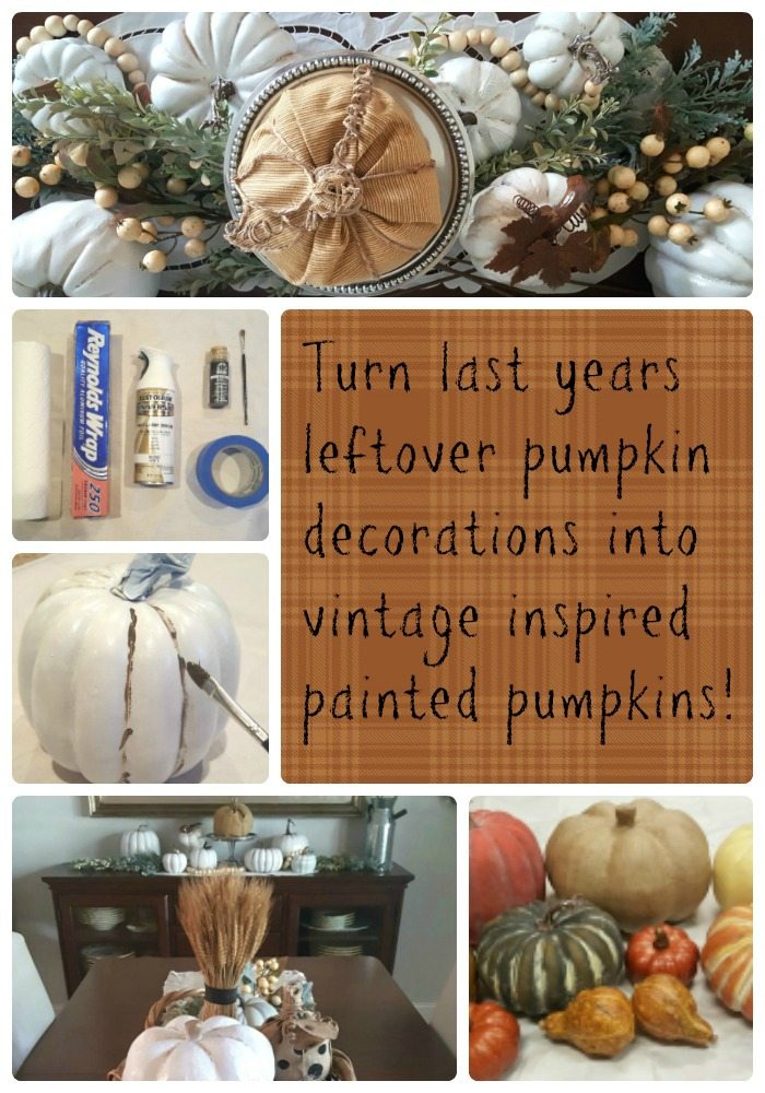 DIY vintage painted pumpkin tutorial 
