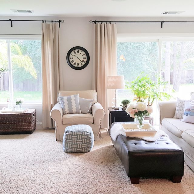 How to Make NoSew Drop Cloth Curtains DIY Project