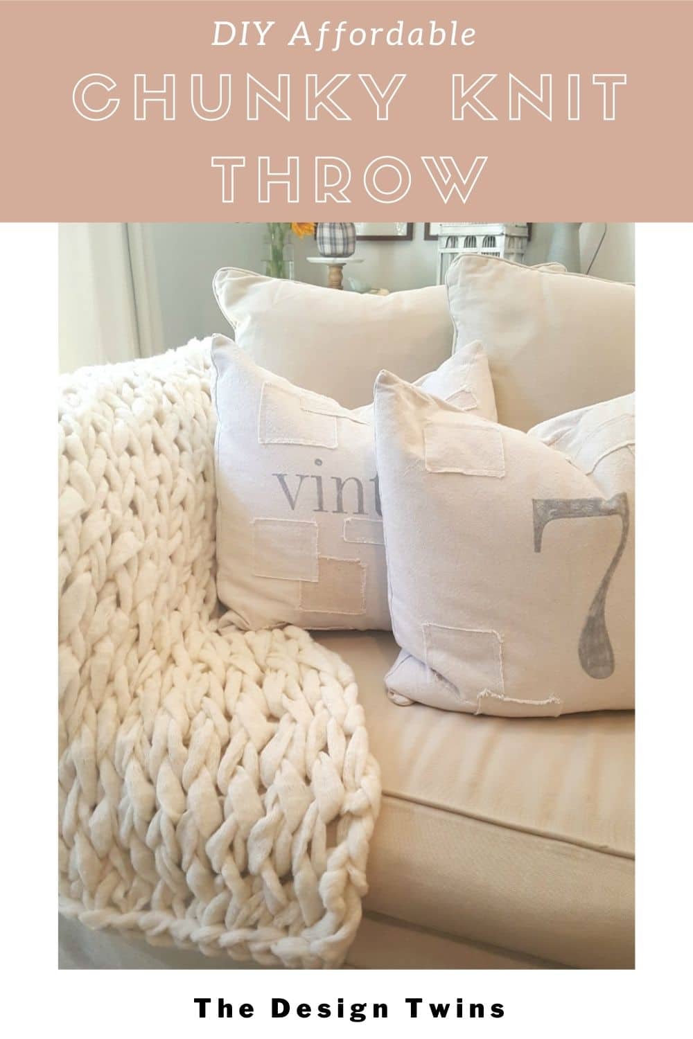 How to Create an Affordable Chunky Knit Throw DIY