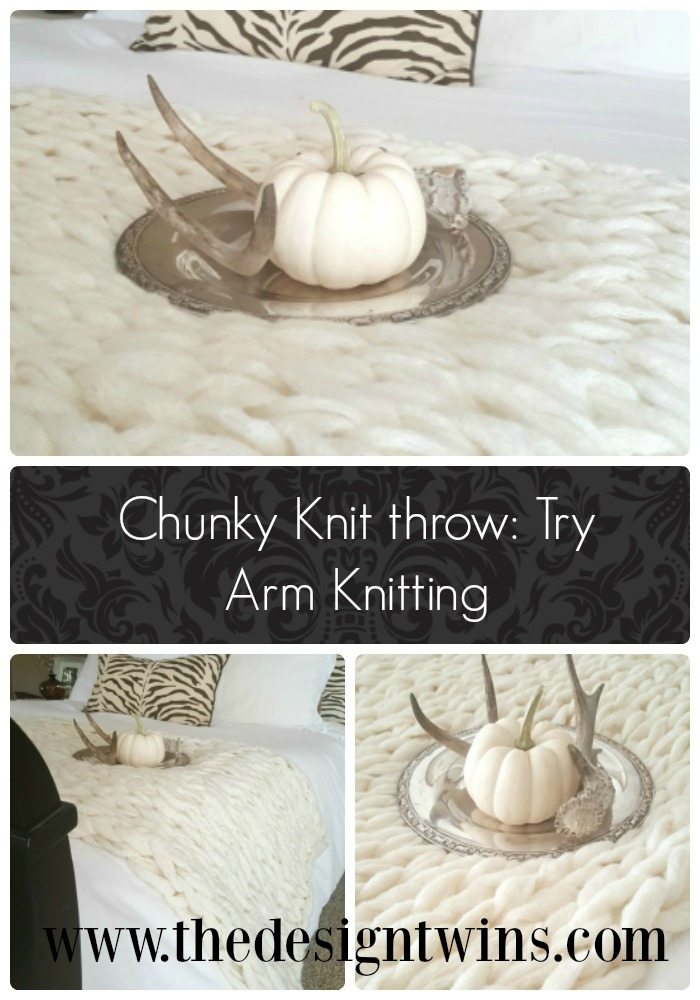 Chunky knit throw arm knitting is a great affordable option the design twins