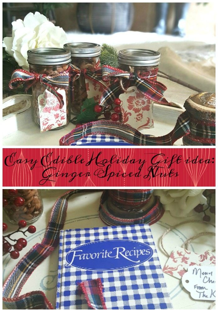 easy edible homemade holiday gift idea yummy ginger spiced nuts