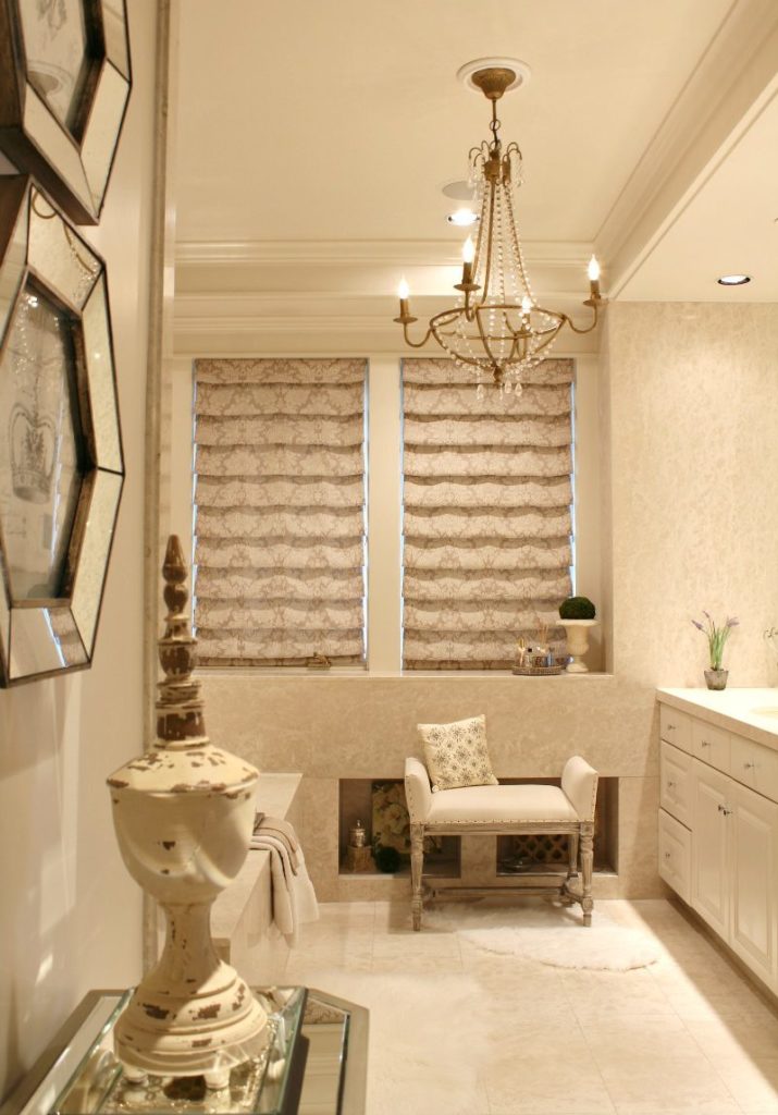 relaxing bathroom retreat creates at-home luxury 