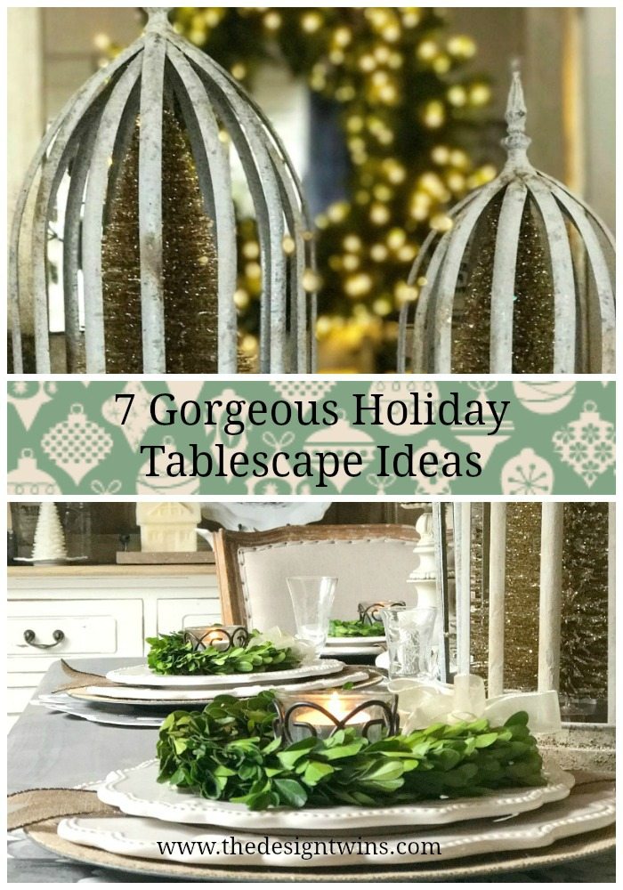 7 Gorgeous Holiday Tablescape Ideas pin