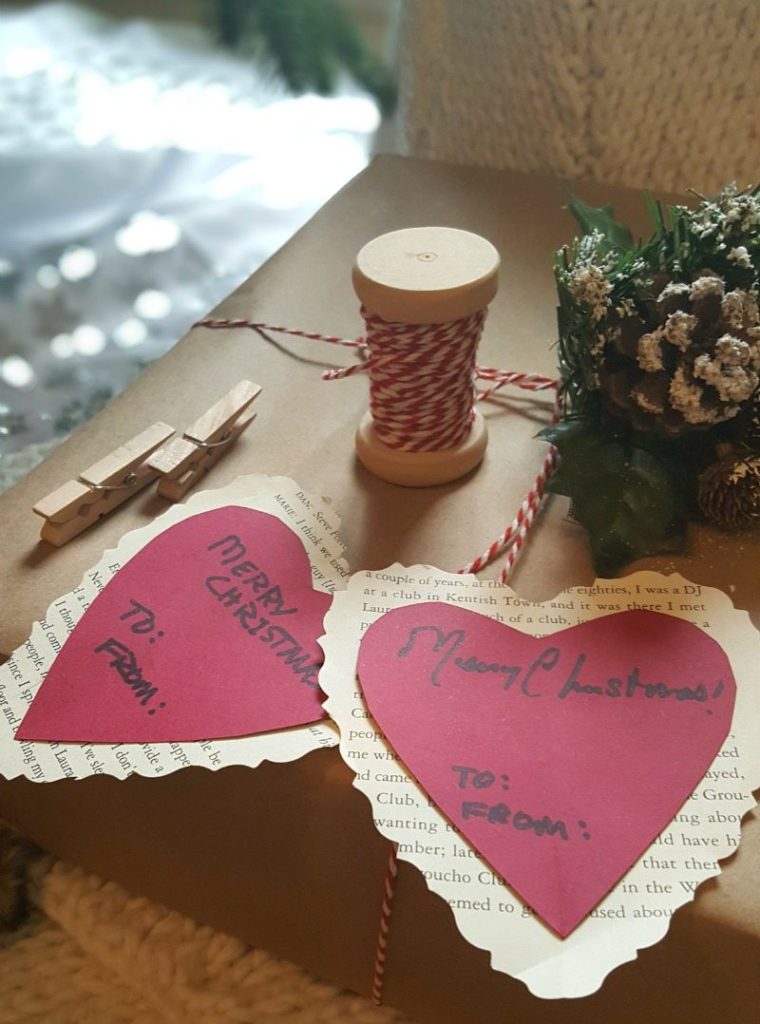 paper hearts for DIY tags