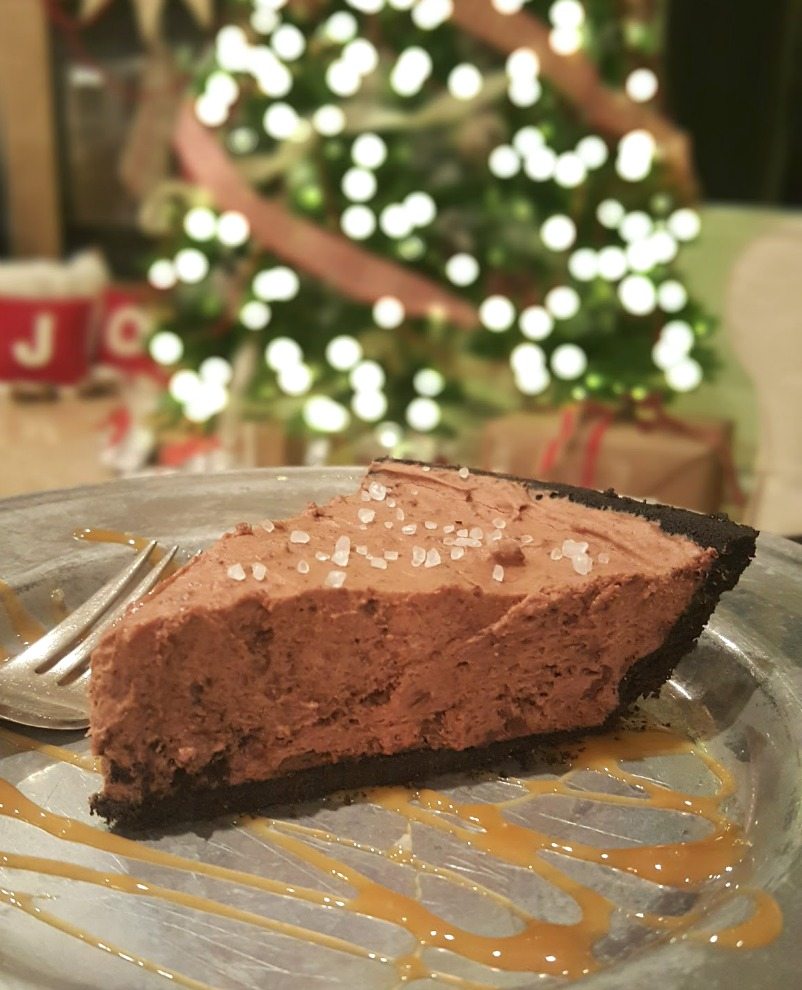 Bailey's Chocolate Mouse Salted Caramel Pie