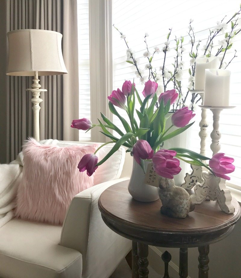 live your dreams, home decor inspiration pink tulips