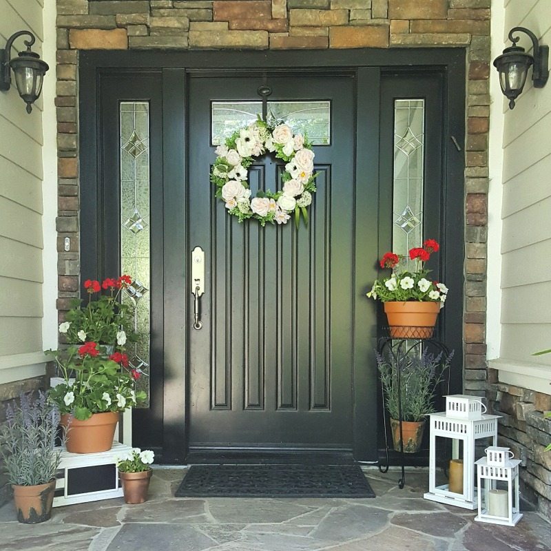 Floral Front Door Entryway