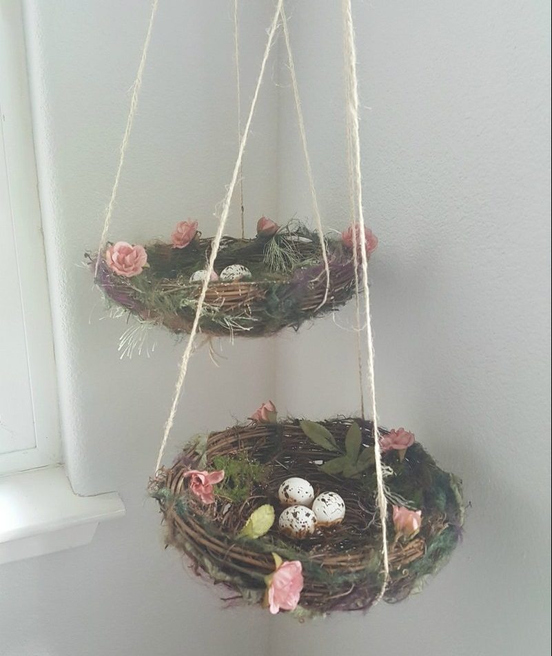 Spring Easter hanging nests