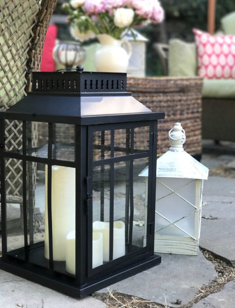 Solar lanterns and easy tutorial for hanging string lights