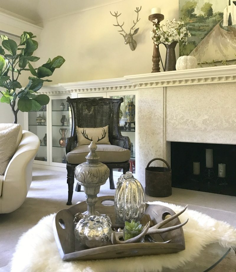 decorate for fall with neutral and rustic elements