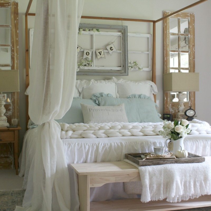 master restyle using luxurious white bedding