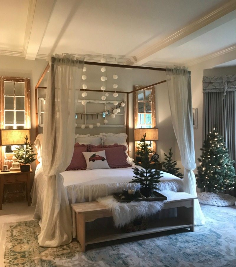 Christmas Decorating Ideas Home Tour master bedroom