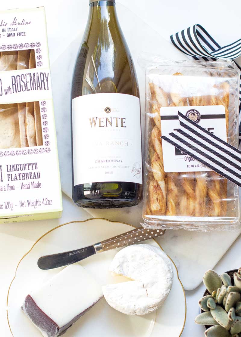 Wente Wines and entertaining ideas with crackers and cheese