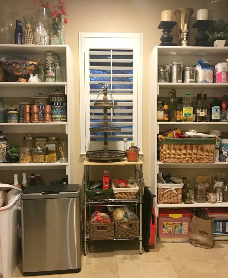 Organized pantry declutter