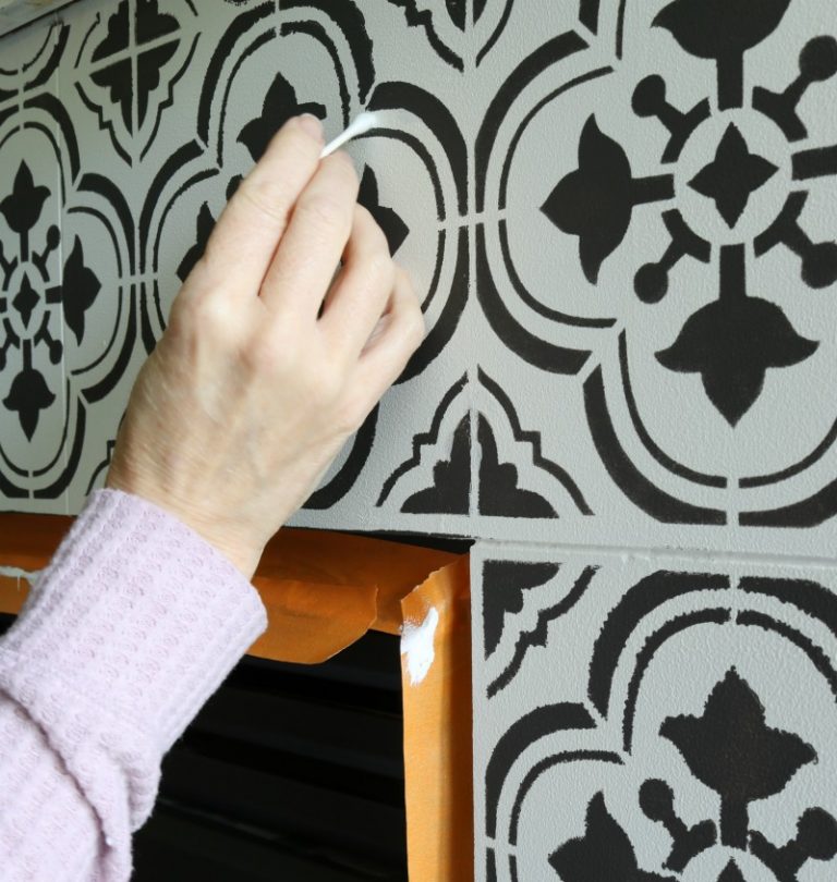 How To Get the Look of Expensive REAL Tile With A Stencil