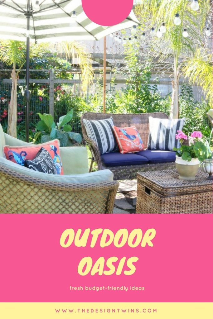 outdoor furniture and pillows