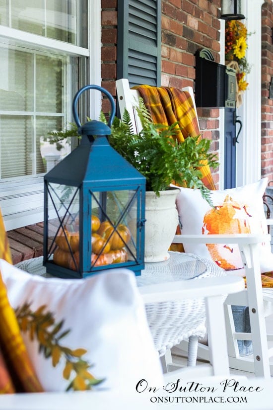 Vibrant fall front porch decor