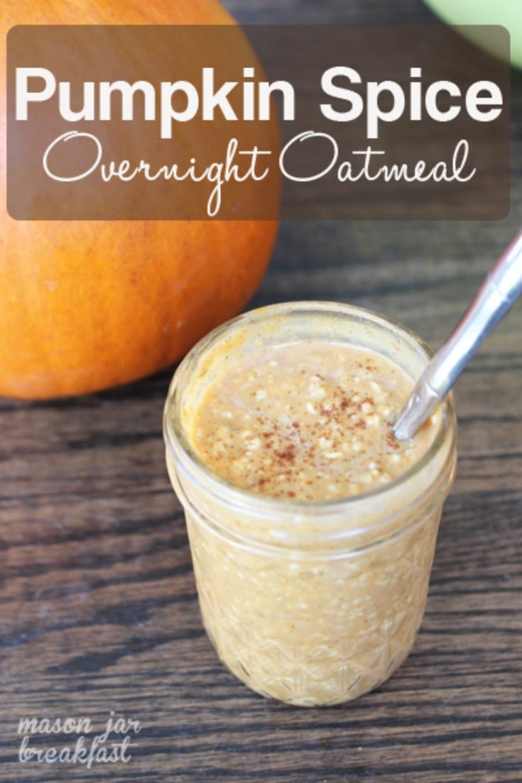 pumpkin spice overnight oats for healthy breakfast eating