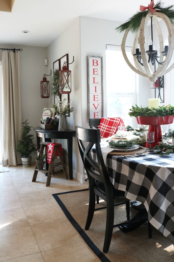 Christmas home kitchen table