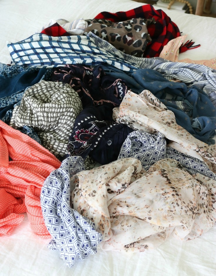 pile of colorful scarves