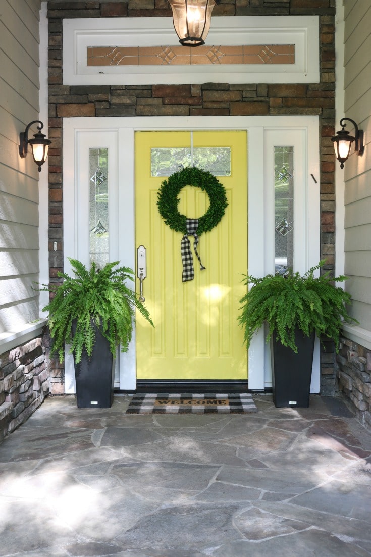 paint your front door yellow for spring or summer with these awesome painting tips