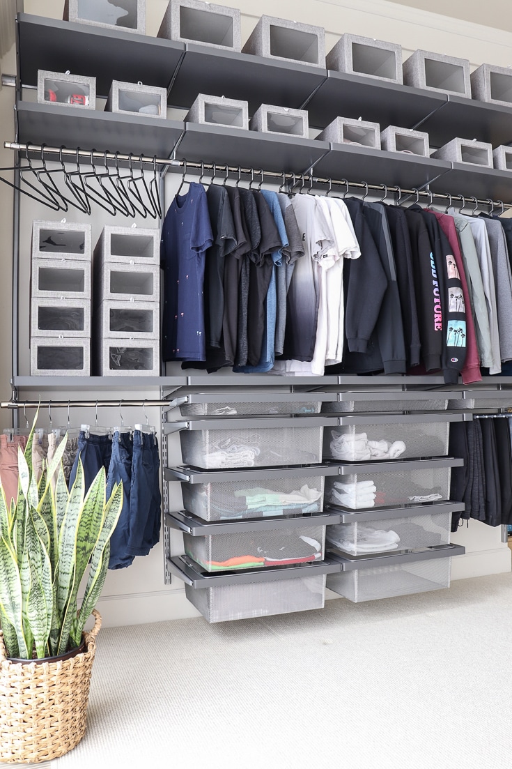 New sleek modern closet is affordable storage and organization solution
