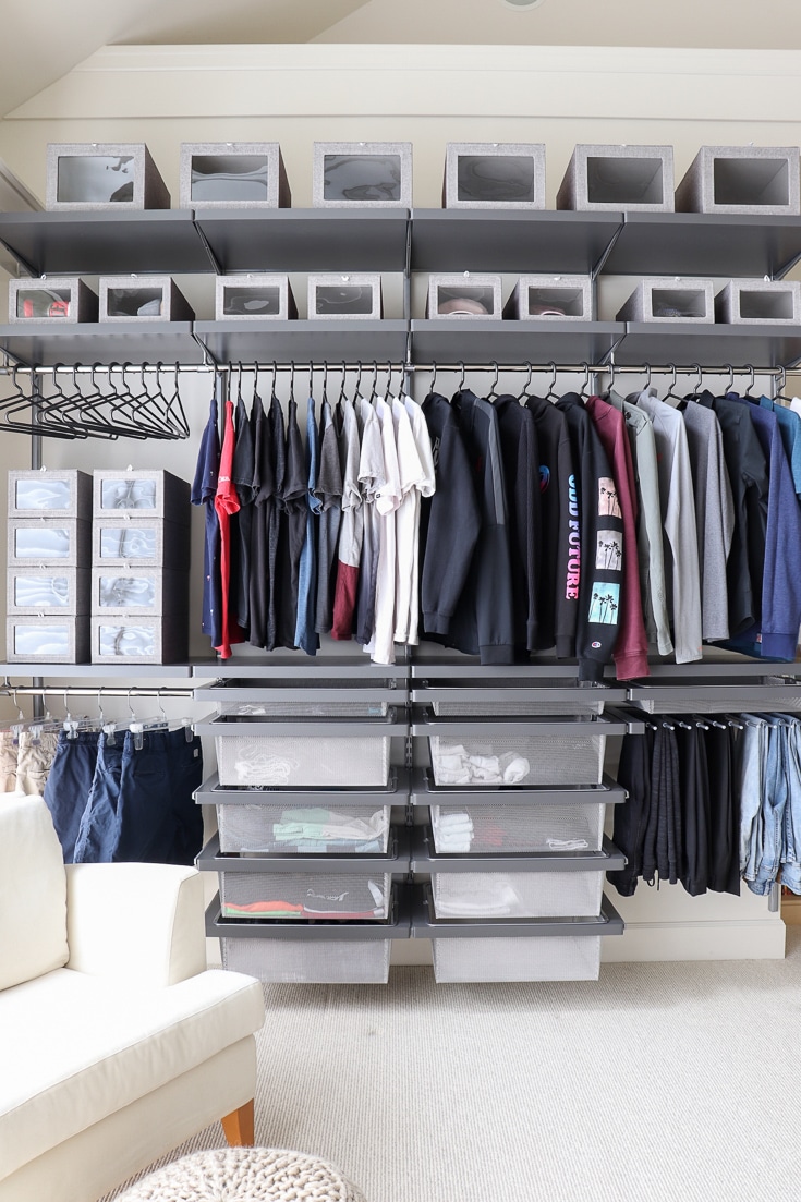 Create sleek modern organized system with custom closet from The Container Storeization with