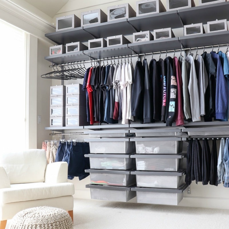 custom closet adds style and storage solution