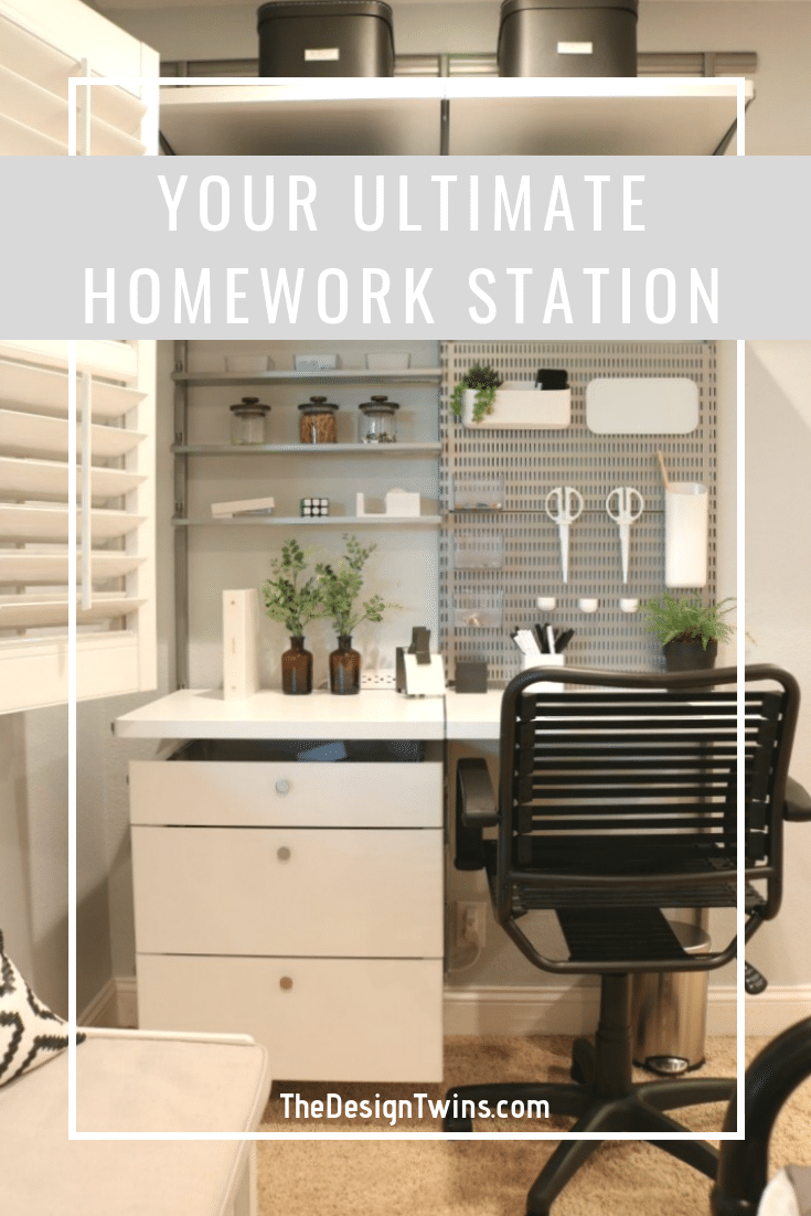 Create the Ultimate Homework station for your kids pin