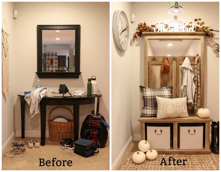 Transform your entryway with budget functional decor and storage ideas