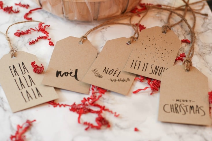 easy DIY gift tags with free printable gift tags and twine