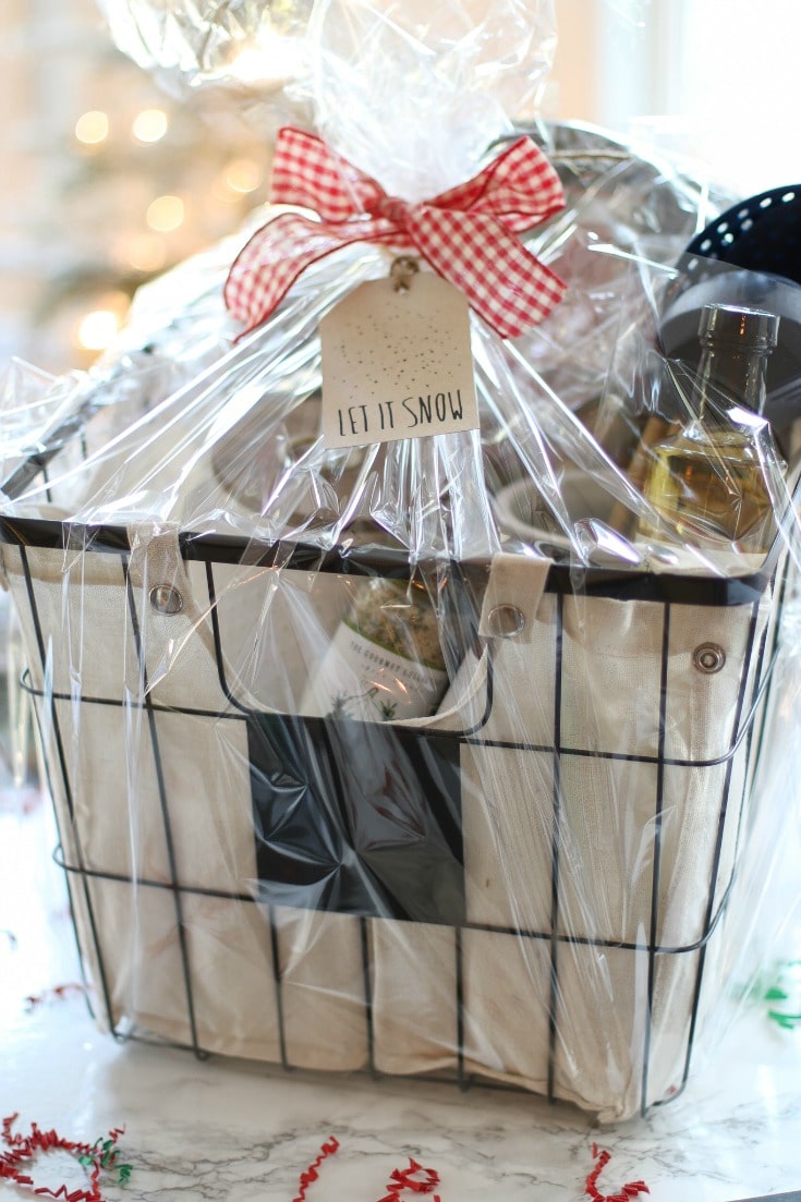 create a gourmet chef's gift basket for cooking lovers in your life with cute packaging