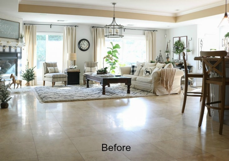 great room before and after refresh