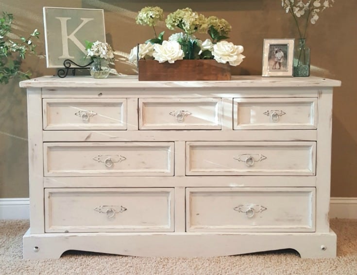 chalk painted dresser DIY painting project