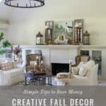 fall decorating in formal living room