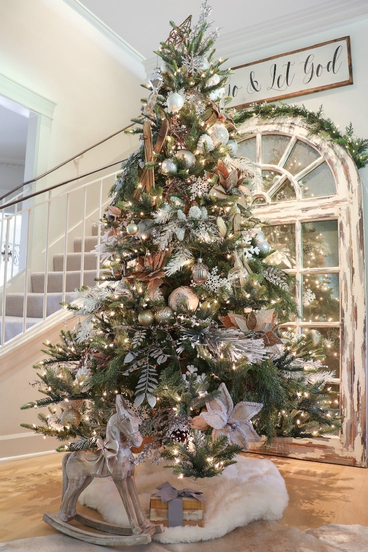 elegant artificial Christmas tree
