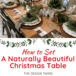 christmas dining room table rustic
