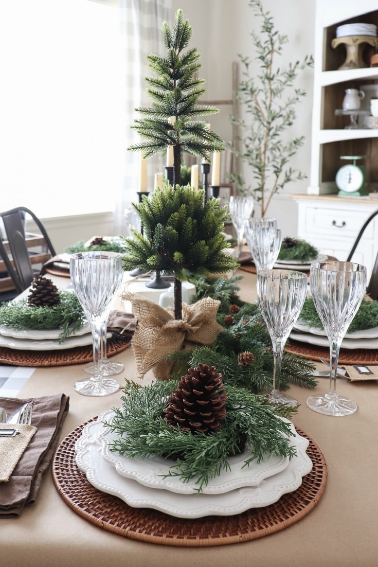 inspiring natural Christmas table ideas