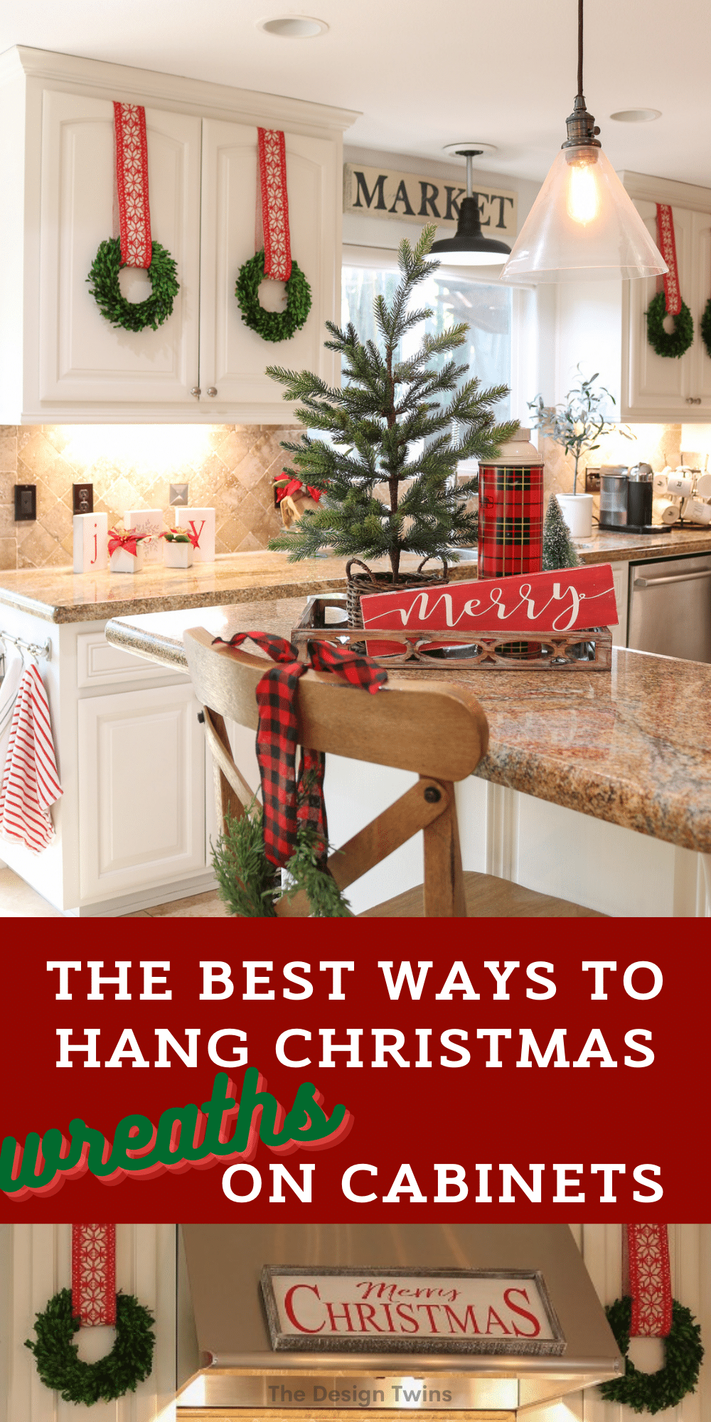How to Quickly Hang Wreaths on Kitchen