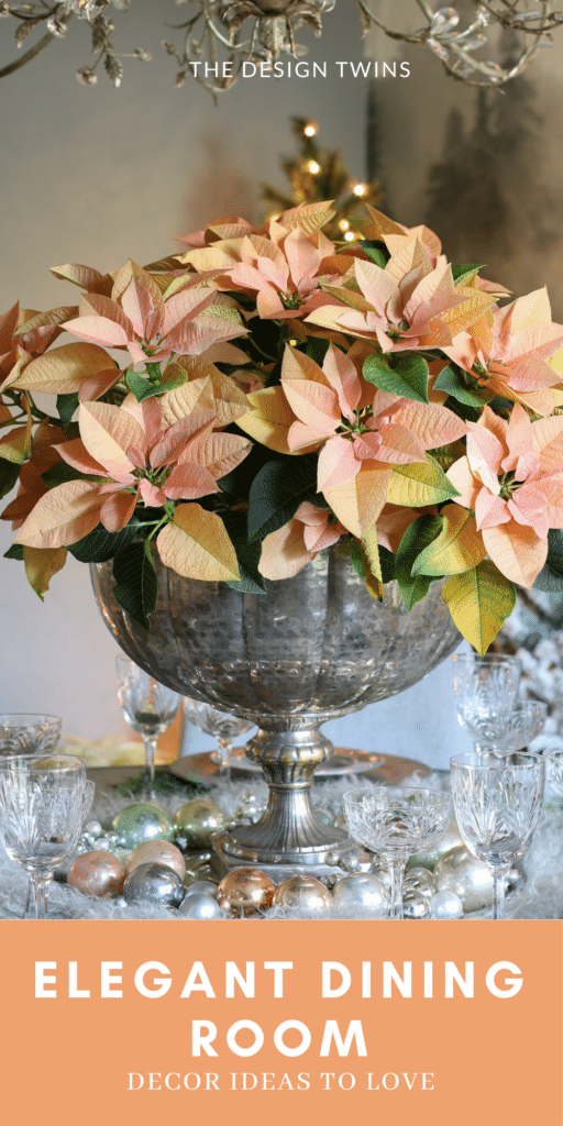 Natural elements mixed with crystal makes an elegant holiday table