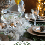 elegant dining tablescape for the holidays