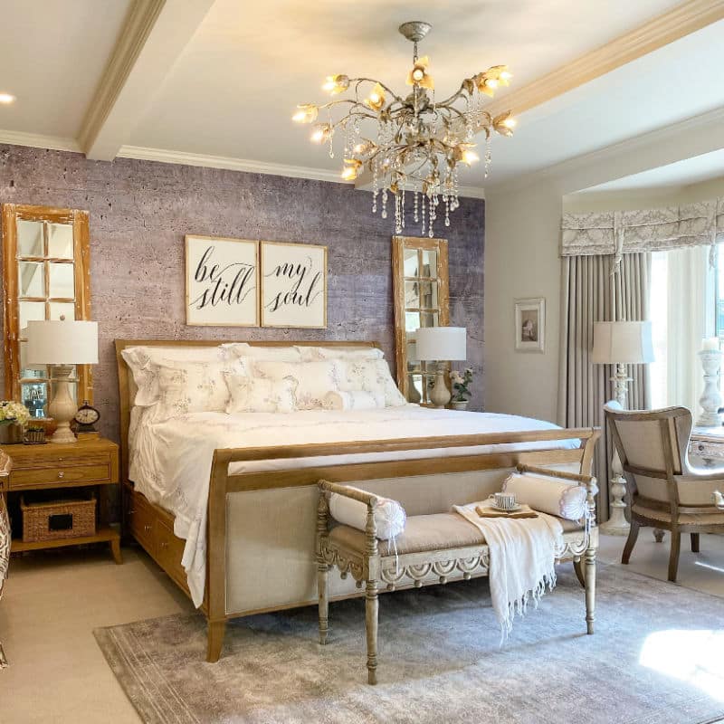 elegant master bedroom with quality furniture