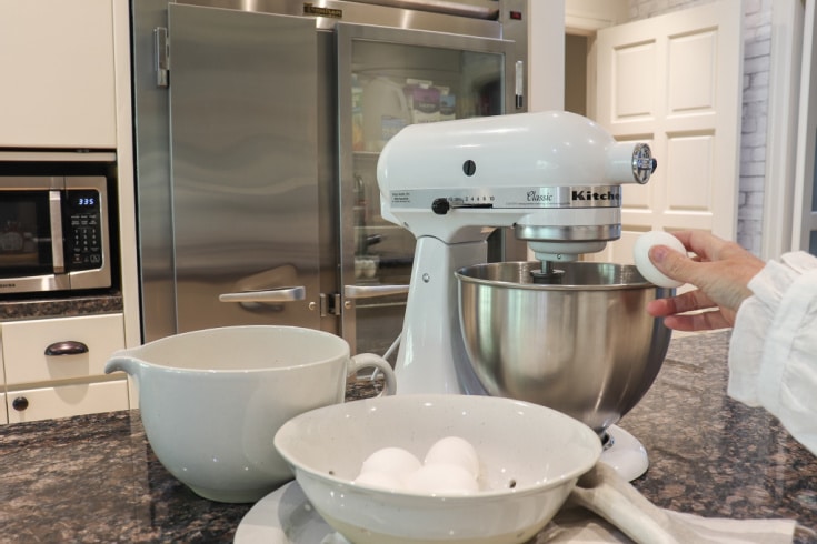 In Modern black and white kitchen KitchenAid mixer is best Christmas gift