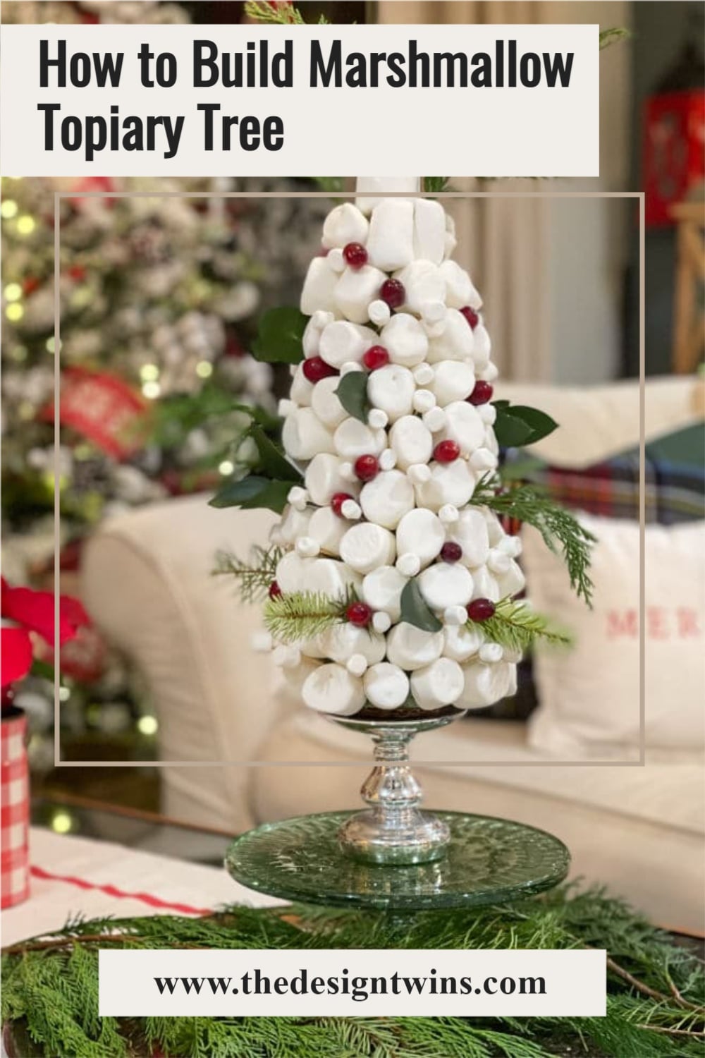 How to Build Festive Marshmallow Topiary Tree in a Few Easy Steps