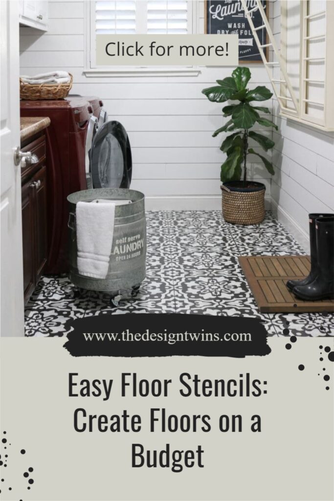 Get the beautiful pattern cement tile floors of your dreams on a budget with painted stencils