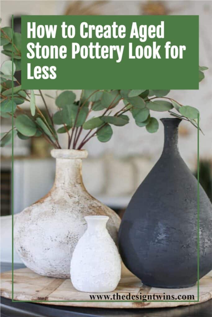 Pottery Ideas to make expensive aged stone look pottery for less