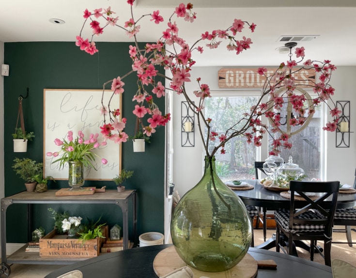 realistic DIY branches easy spring decor idea