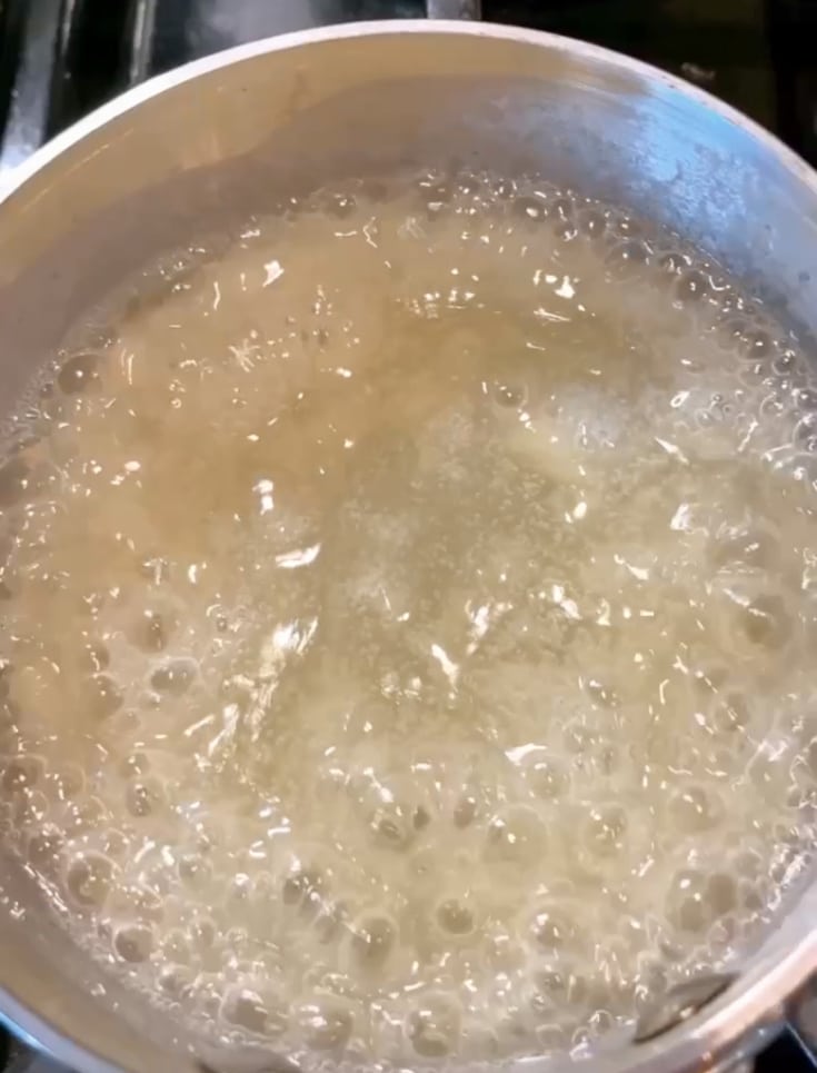 lemon glaze reducing on stove top