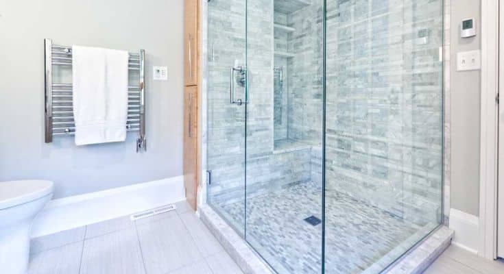 sparkling clean bathroom shower tile